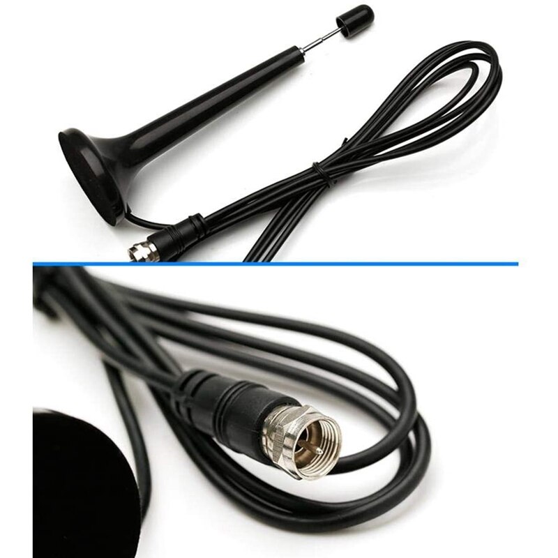 72-868Mhz Radio TV FM DTMB Antenna Telescopic 15Dbi High Gain Antenna with F Male Connector