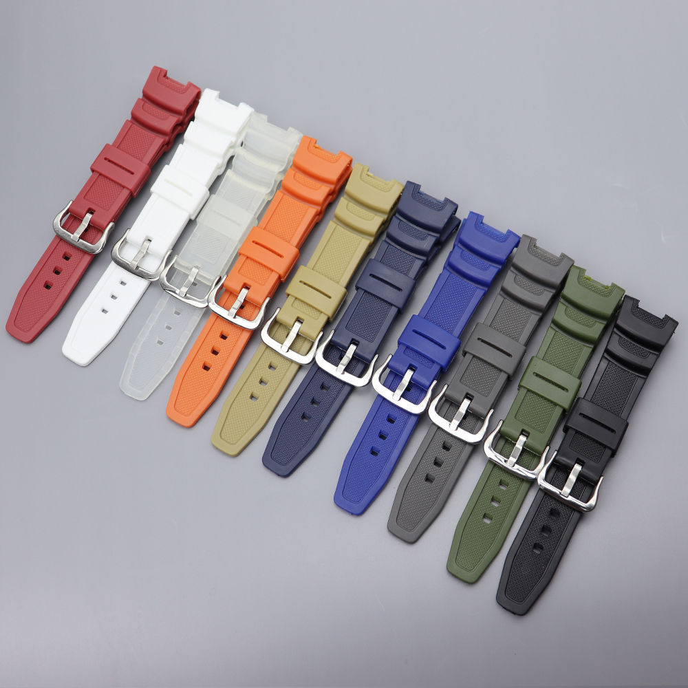 Für Casio SGW100 Harz Armbinde Geeignet SGW-100 Männer Gummi Wasserdichte Sport Gurt Ersatz Armbinde Uhr Zubehör