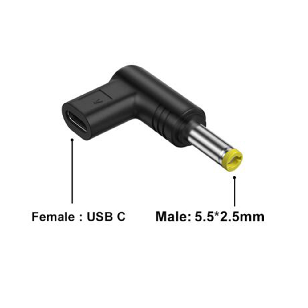 USB C PD to DC Power Connector Universal 5V 9V 12V Type C to DC Jack Plug Charging Adapter Converter for Router Tablet Mini Fan: black / 0.8m