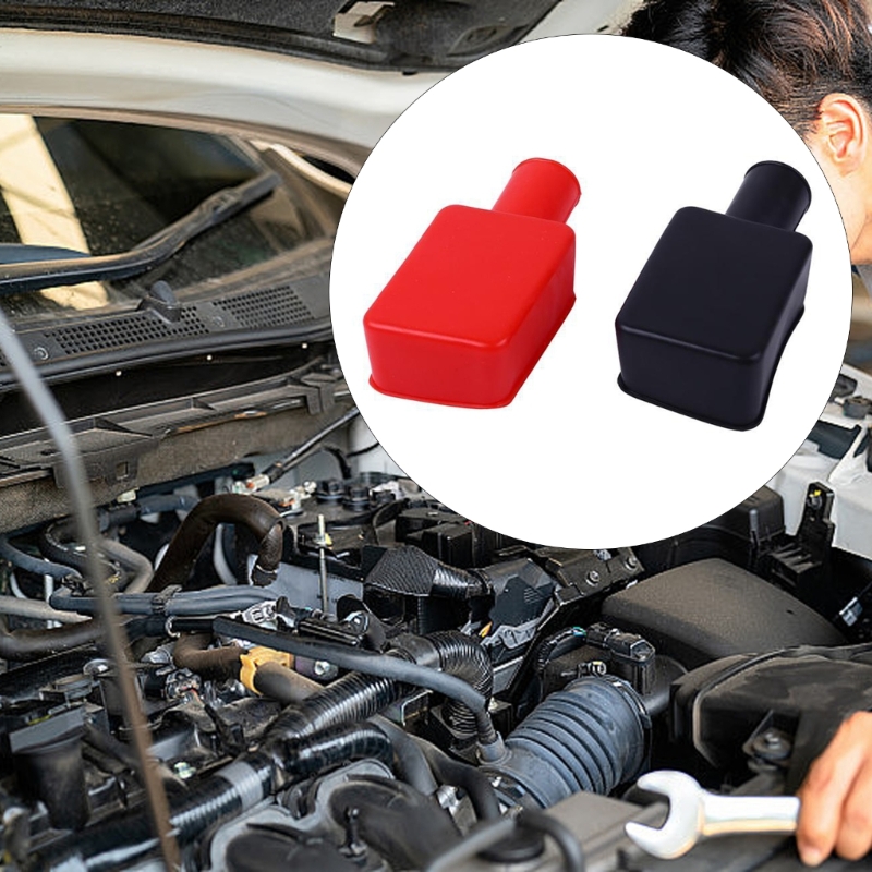 6 Stück Batterieklemmen-Abdeckungsstiefel, isolierende Schutzkappen, Autobatterie-Kathoden-Pluspol-Abdeckung