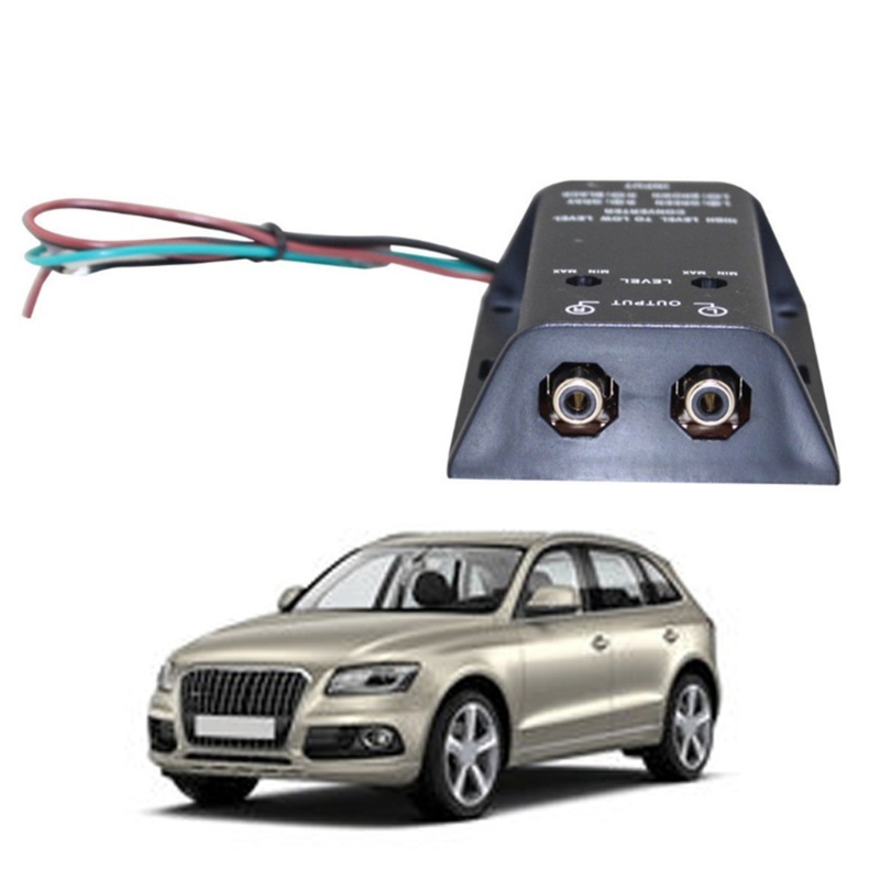 Cable convertidor de nivel de altavoz de línea alta a baja estéreo para coche, adaptador convertidor de altavoz RCA de Audio para coche, cable adaptador de Audio de graves