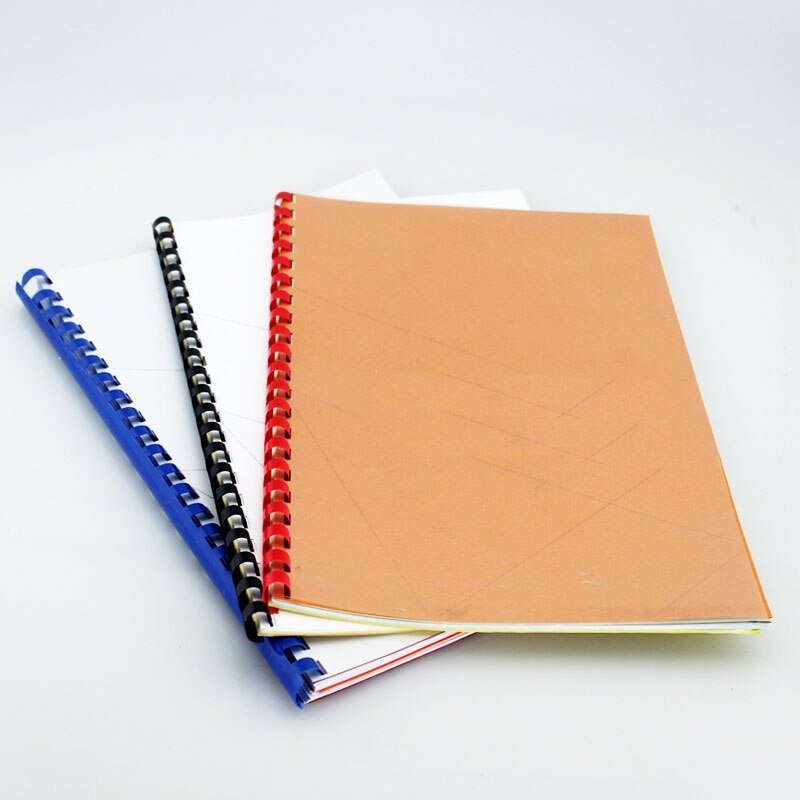 90PCS/BOX PVC Coil Aprons 21 Holes 20-80 Sheets Plastic Rings For A4 File Documents Tender Supplies Comb Binding Machine Accesso