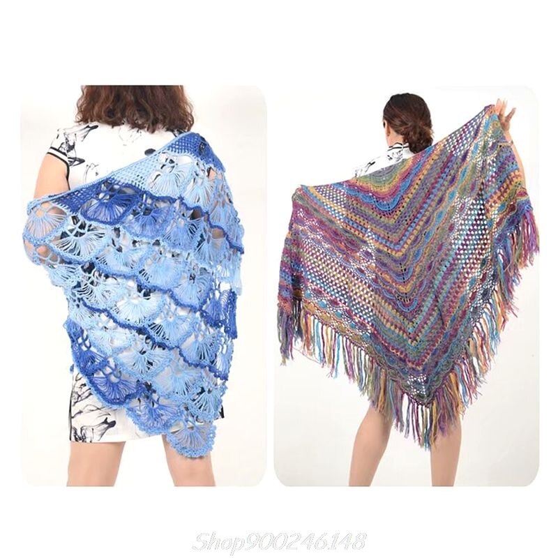 Soft Worsted Yarn Rainbow Gradient Colors DIY Baby Knitting Wool Shawl Scarf Sweater Crochet Thread Supplies Jy16 20