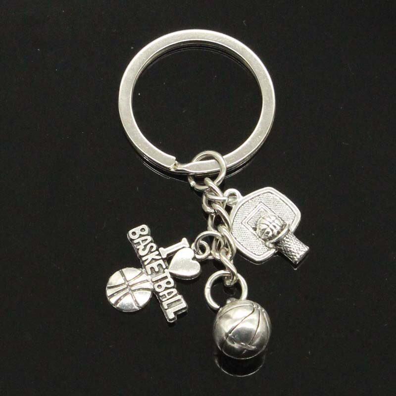 ICH Liebe Basketball Basketball Band Anhänger Diy Handgemachte Charme Männer Keychain Auto Keychain Schmuck Souvenir Für