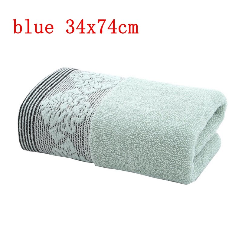 Katoenen effen badhanddoek strandlaken voor volwassenen snel drogend zacht dik hoog absorberend katoen premium turkse badhanddoeken: Blauw 34 x 74cm