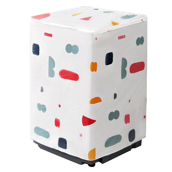 Tarpaulin Waterproof Washing Machine Cover Thickening Sunscreen Dust Cover Pulsator Geometric Blending: Clamshell B