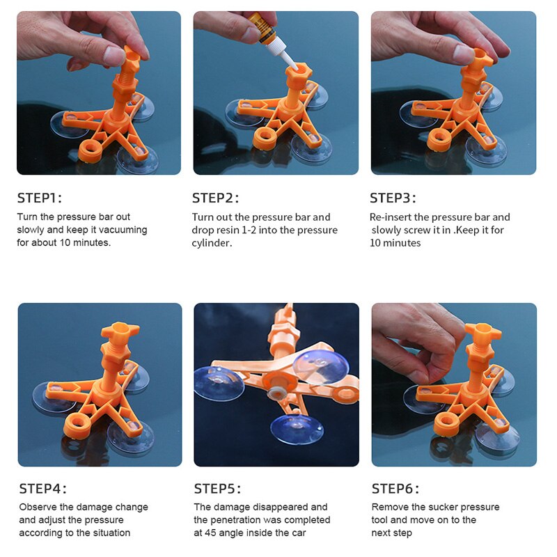 Windshield Repair Kit DIY Car Window Glass Scratch Crack Restore Repair Tool Car Window Screen Polishing Resin Sealer Kit