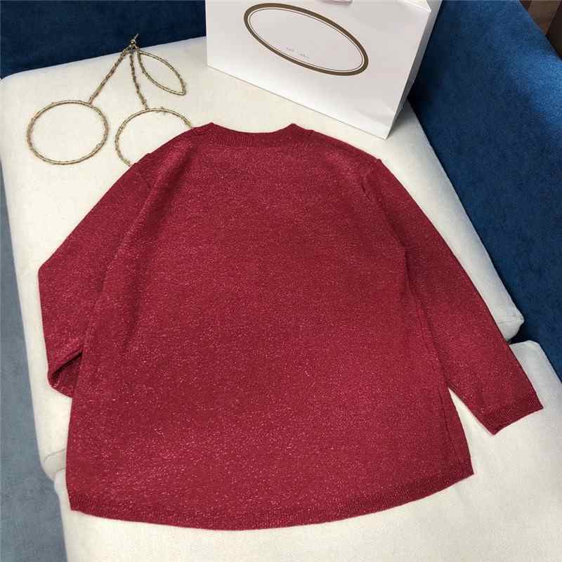 Bp-tyylinen kirsikkakuvioinen neule tytölle lasten lämpöneulevaate lapsille lasten punainen neule villapaita