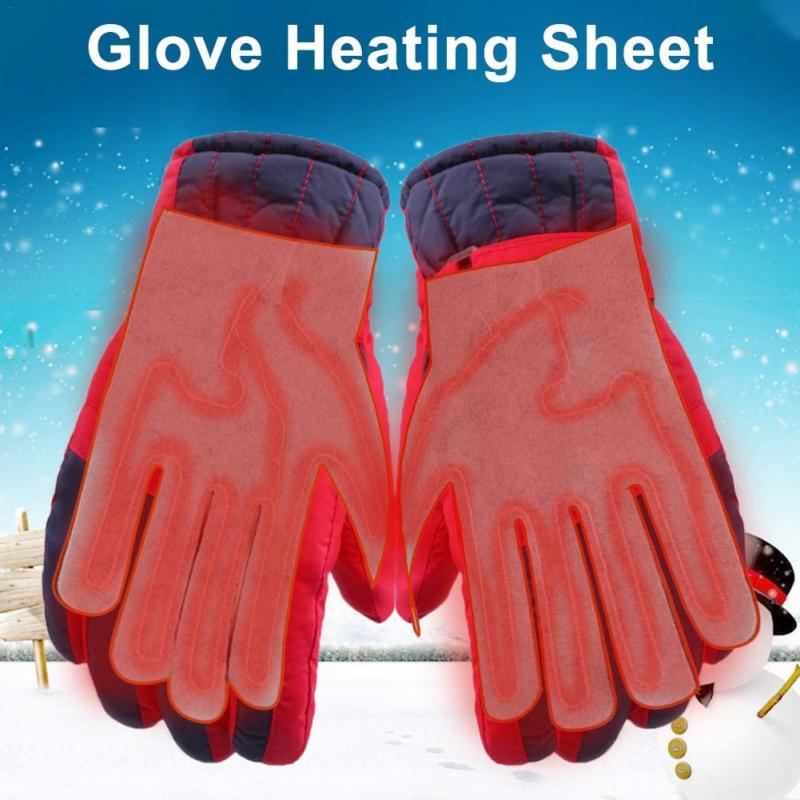 USB Beheizte Handschuhe Winter Warme Fünf-Finger Handschuhe Heizung Pad Elektrische Heizung Film Drei-Level Einstellung Handschuh Heizung blatt