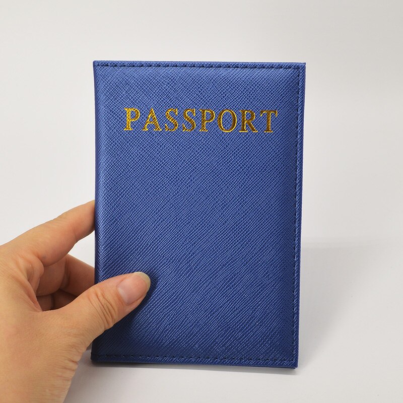 Universal Travel Passport Cover Women Pu Leather Cute Pink Holder Passport Lovely Girl Pasaport Case Travel Covers for passports: Dark Blue