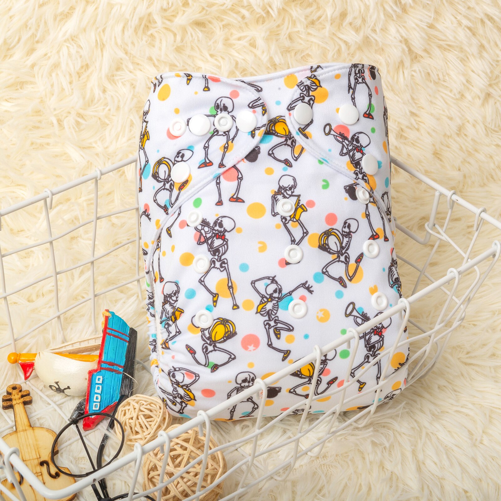 ! Alvababy-pañal de tela de bolsillo posicionado para bebé, con inserto de microfibra, 1 ud.