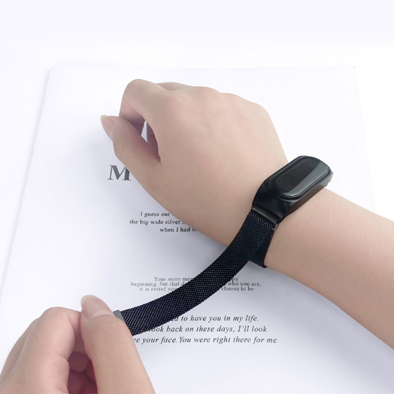 correa mi band 4 5 6 7, Milanese Loop para Xiaomi Mi Band 7, 6, 5 y 4, Correa de reloj de acero inoxidable, pulsera mi band 4, 6, 5, 3, 7 pro