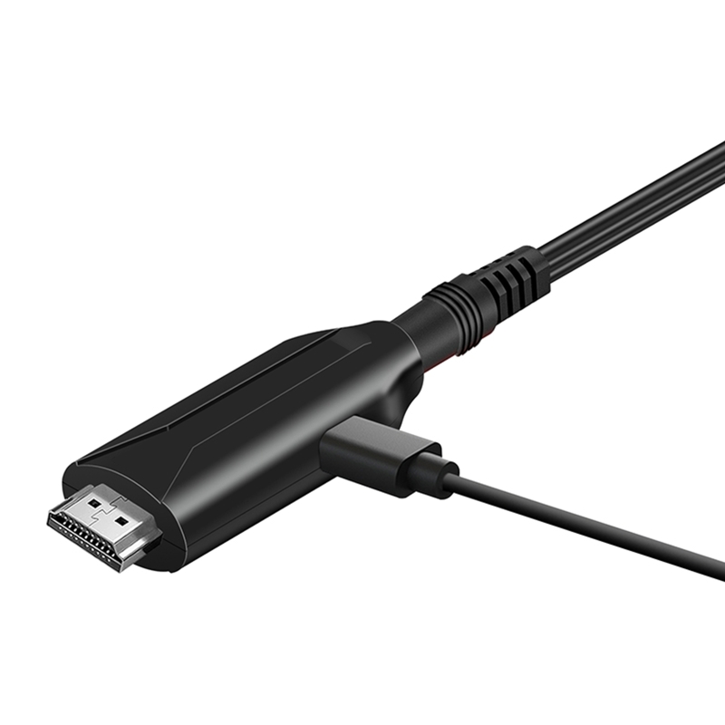 Scart Naar Hdmi-Compatibele Kabel Adapter Draagbare 720P / 1080P Video Converter Cord 3.28ft Lengte