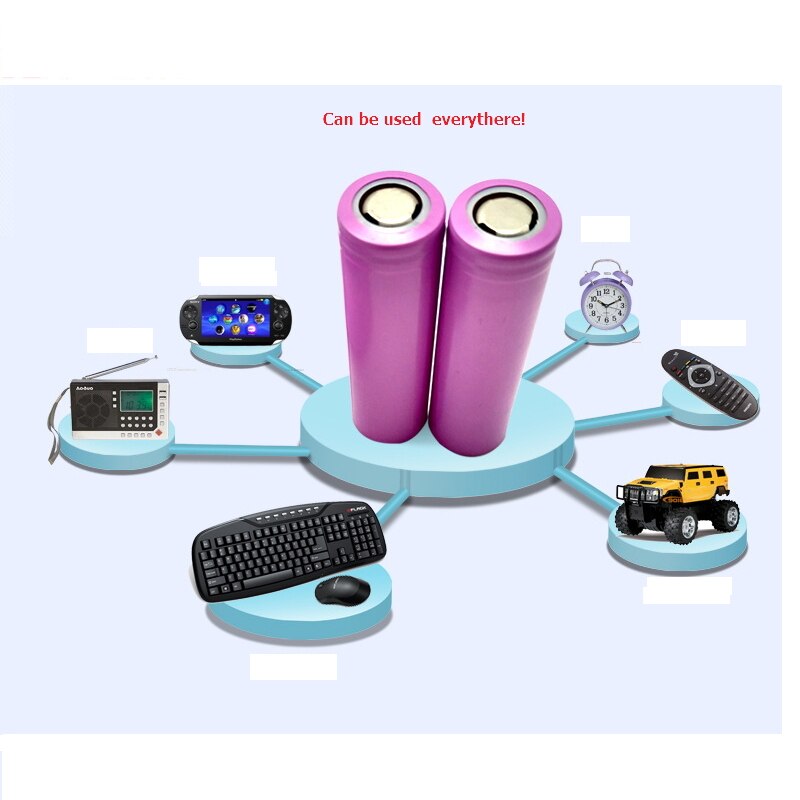 1/2/3/4/5 x ICR18650 2200mAh 3.7V Li-ion Rechargeable Batteries 18650 Lithium Battery Flat Top Batteries For Torch phones