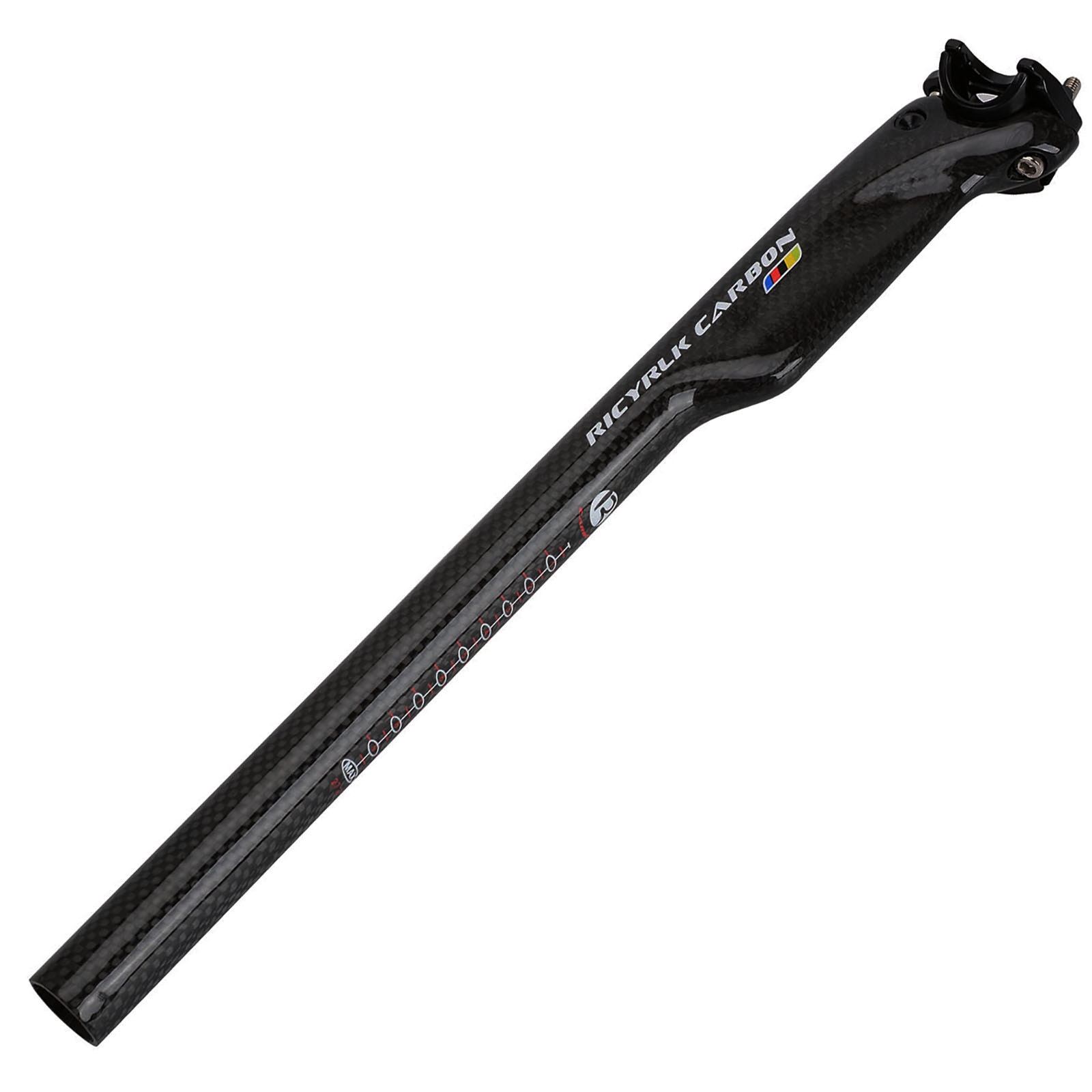 Carbon Fiber Fiets Zadelpen Glossy Racefiets Zadelpennen 27.2/30.8/31.6*400 Breaking Wind Seat post