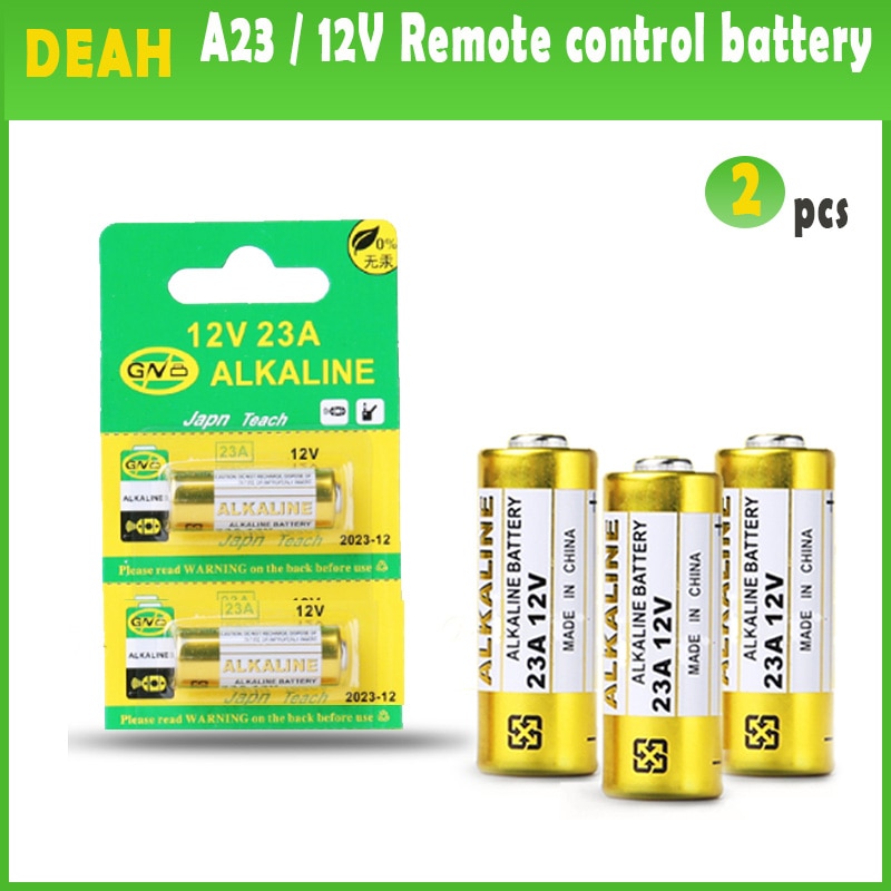 2 Stks/partij Alkaline Batterij 12V 23A 23GA 21/23 A23 A23S E23A EL12 MN21 MS21 V23GA MN21 L1028 RV08 GP23A k23A Voor Deurbel Afstandsbediening