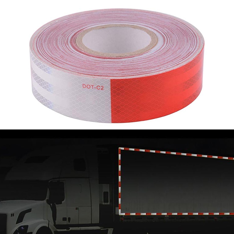 DOT-C2 Reflecterende Auto Vrachtwagen Motorfiets Sticker Veiligheid Waarschuwingsborden Conspicuity Tape Roll