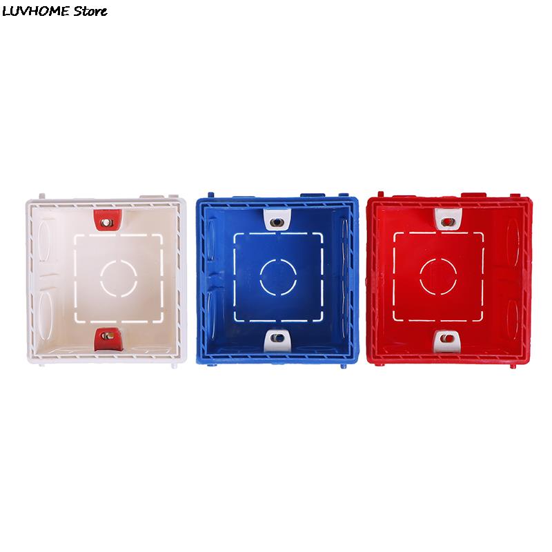 Atlectric Adjustable Mounting Junction Box Internal Cassette 86 Type Switch Socket White Red Blue Wiring Back Box