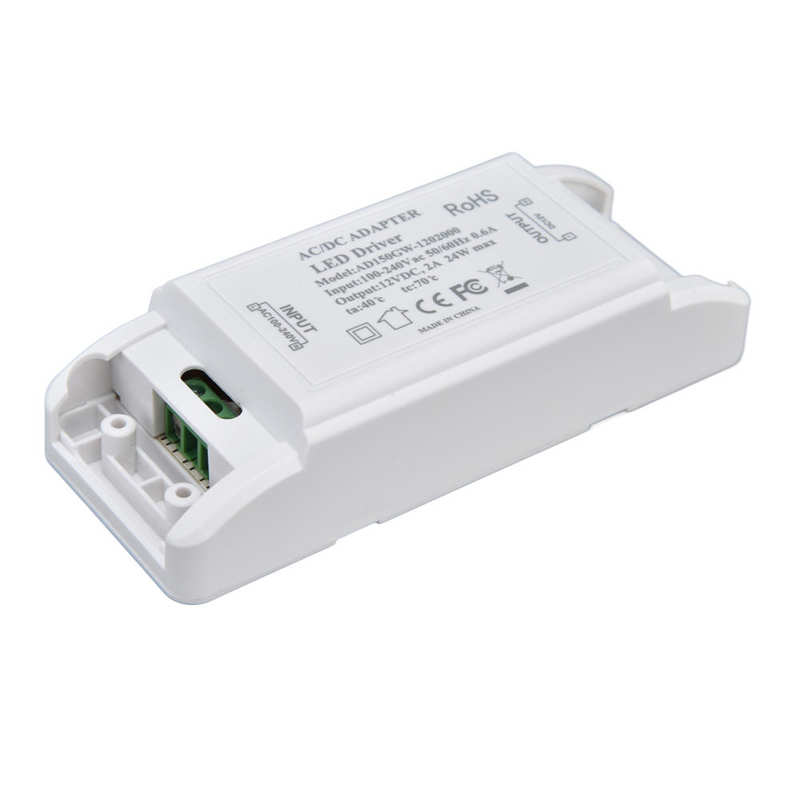 LED Power Driver Compact 50/60Hz AC100-240V 24W ABS Shell LED Driver for LED Strip Light