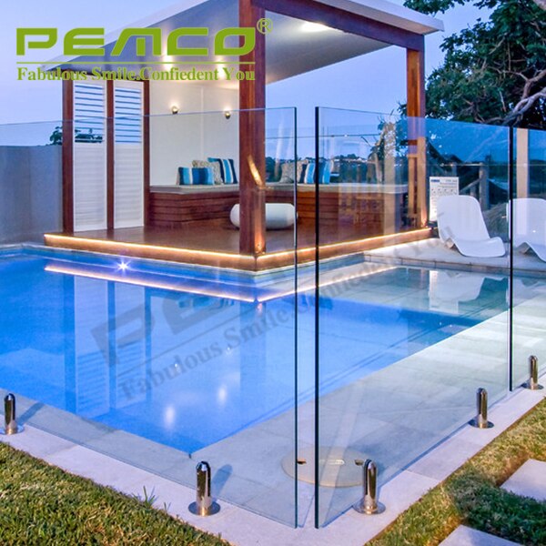 Valla de piscina de acero inoxidable, 304, sin marco, de vidrio, alta pulida, al por mayor