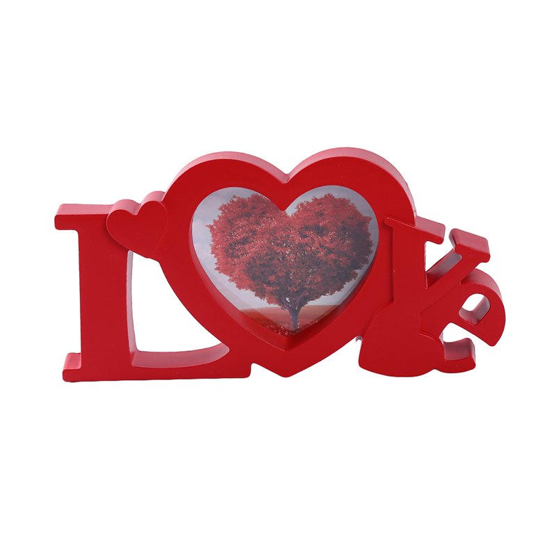 Creatieve Liefde Plastic Combinatie Fotolijst Fotostudio Bruiloft Festival Foto Art Decoratie Fotolijst Props: red