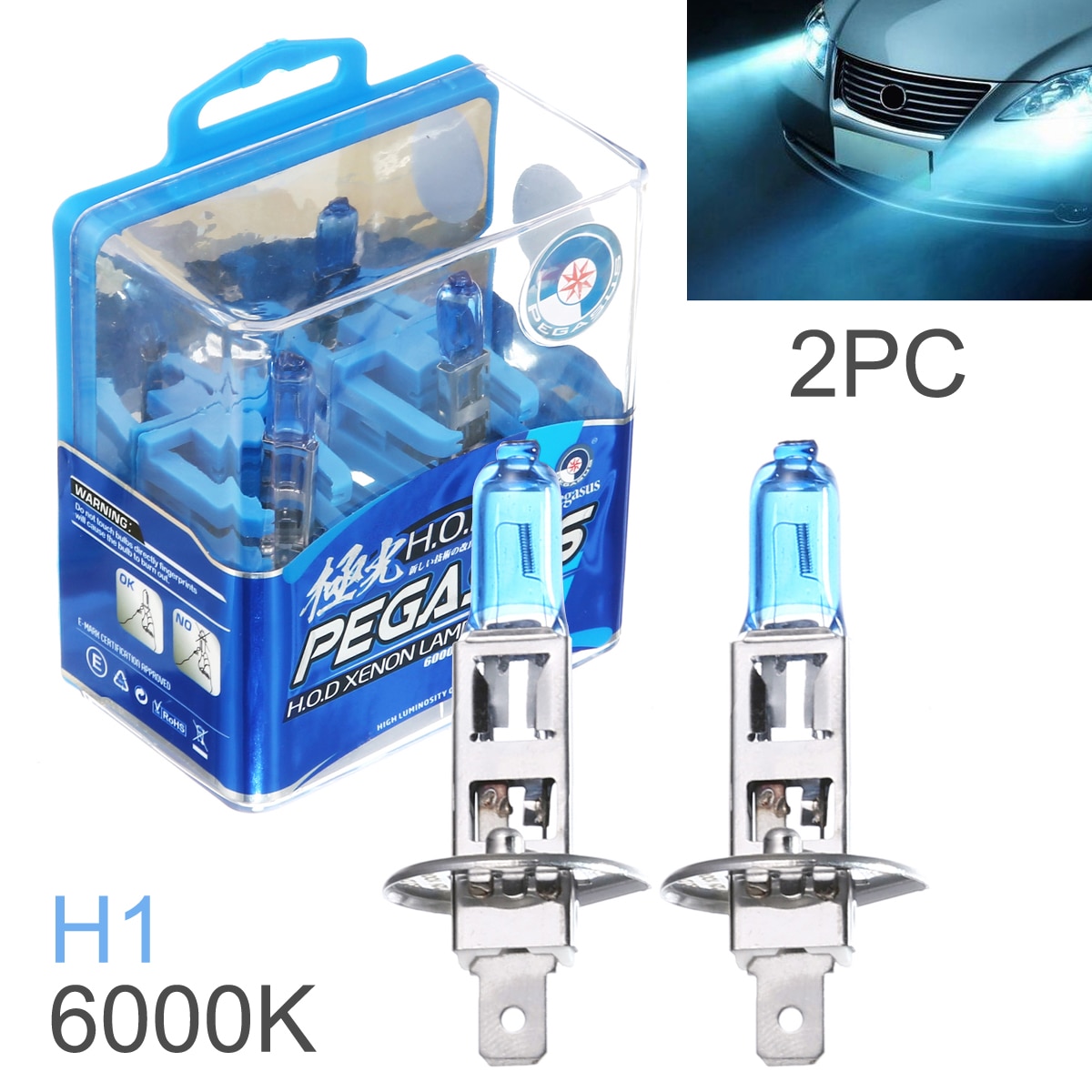 2 Stuks Universele H1 H3 100W 6000K Wit Licht Super Heldere Auto Hod Halogeen Lamp Auto Koplamp fog Lamp Geschikt Voor Auto 'S