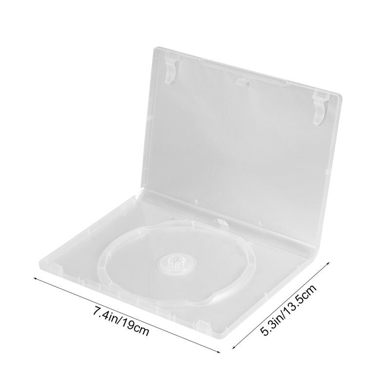 6 PCS CD Package Durable Portable with Film Transparent CD Storage Box DVD Case for Office School Home: Picture 1