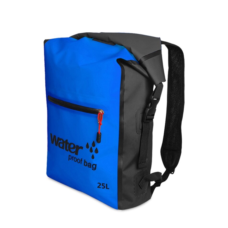 25L Outdoor Waterproof Bag dry bag Roll Top Floating Backpack for Kayaking Rafting Boating River Trekking accessiores: deepblue