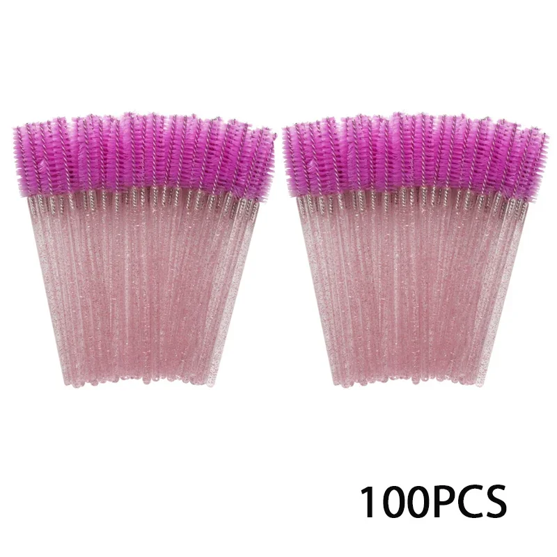 100PCS Mascara Spoolies Disposable Eyelash & Eyebrow Brushes for Salon, Extension & Makeup eyelash extension supplies: green