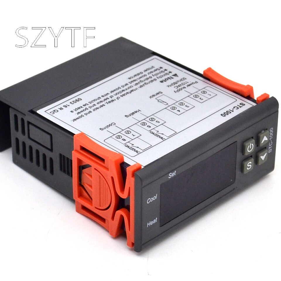 STC-1000 Temperature Controller STC 1000 Thermostat Aquarium NTC Sensor 220V