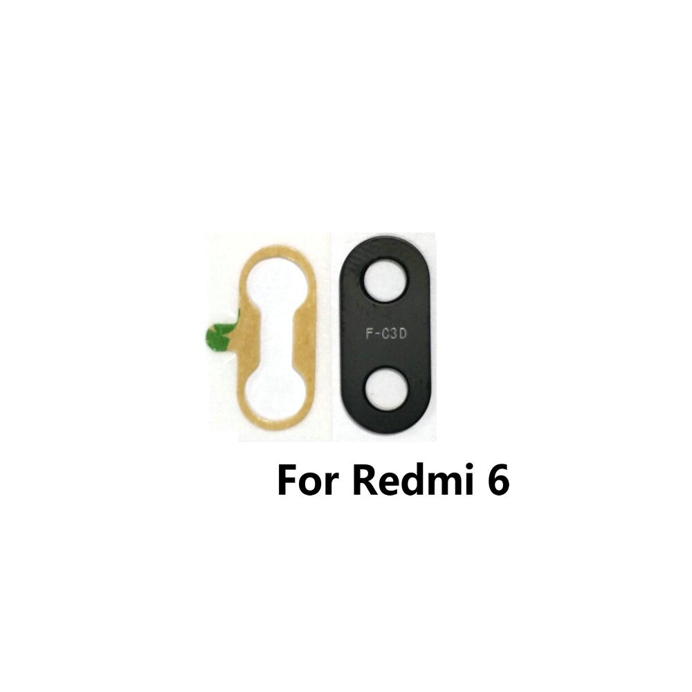 1PCS Neue Kamera Glas Objektiv Zurück Hinten Kamera Glas Objektiv mit Kleber Ersatz für Xiaomi Redmi 6A 6 6pro 7A 8A K30 S2 telefon: Redmi 6