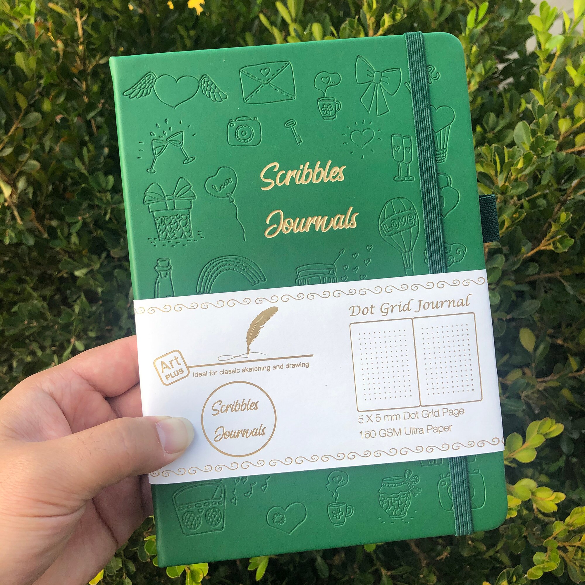 2022 Planner Dotted Notebook Dot Grid Journal to Increase Productivity, Passion, Purpose &amp; Happiness: Green