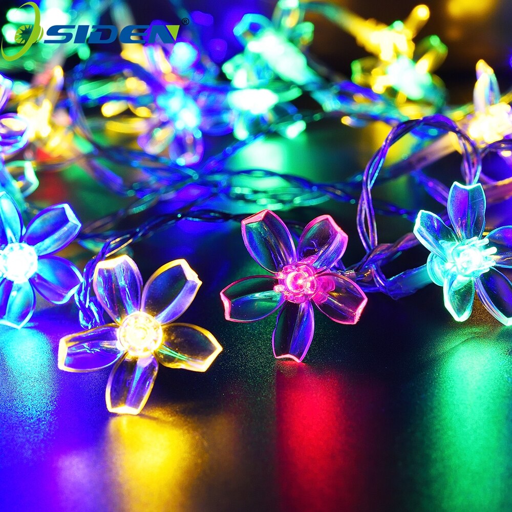 2m 10m 6w 20 led kobbertråd blomsterstjernet gardinlys led fe lys til bryllup julepynt lys lampe
