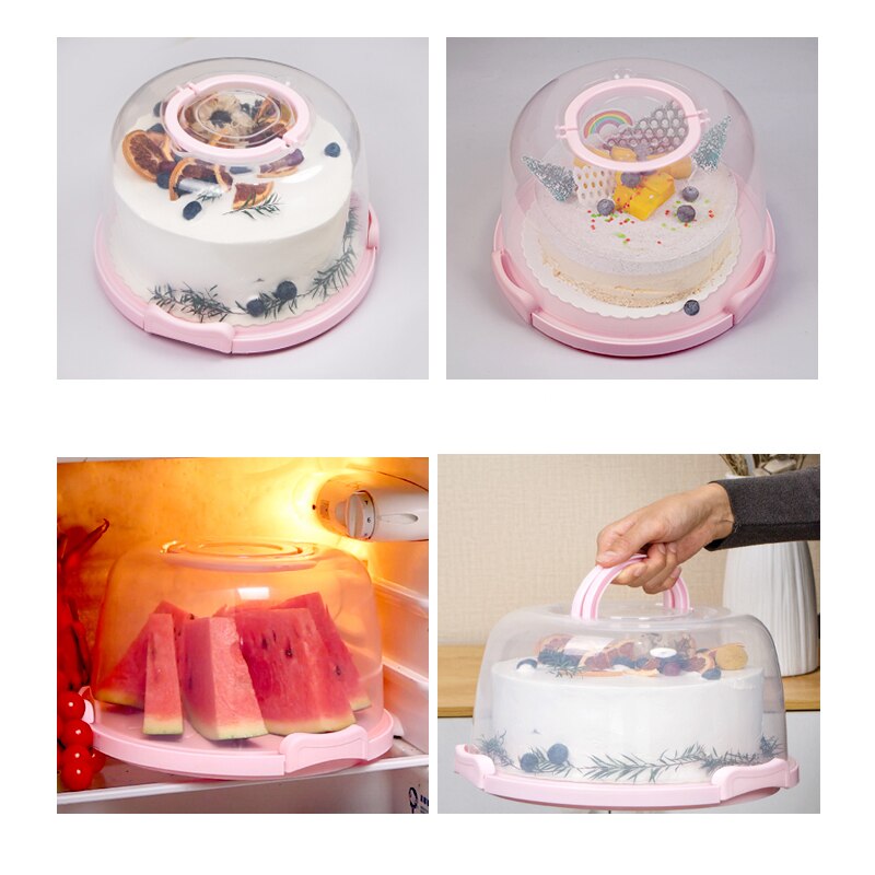 Przezroczyste przenośne pudełko ciasto plastikowe opakowanie na ciasto weselne przezroczyste pudełka muffinka Dom uchwyt sprawy świeżo utrzymujące schowek