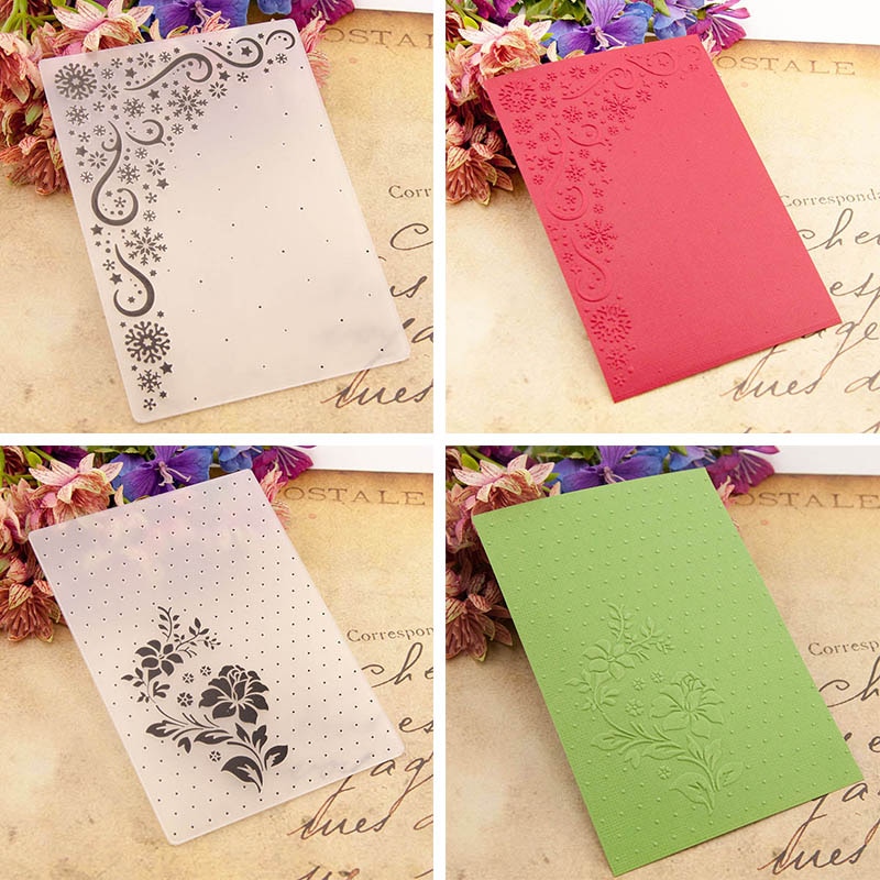 Plantillas para álbum de recortes DIY, decoración de boda, álbum de fotos, fabricación de plástico ecológico, carpetas de papel en relieve, 1 ud.