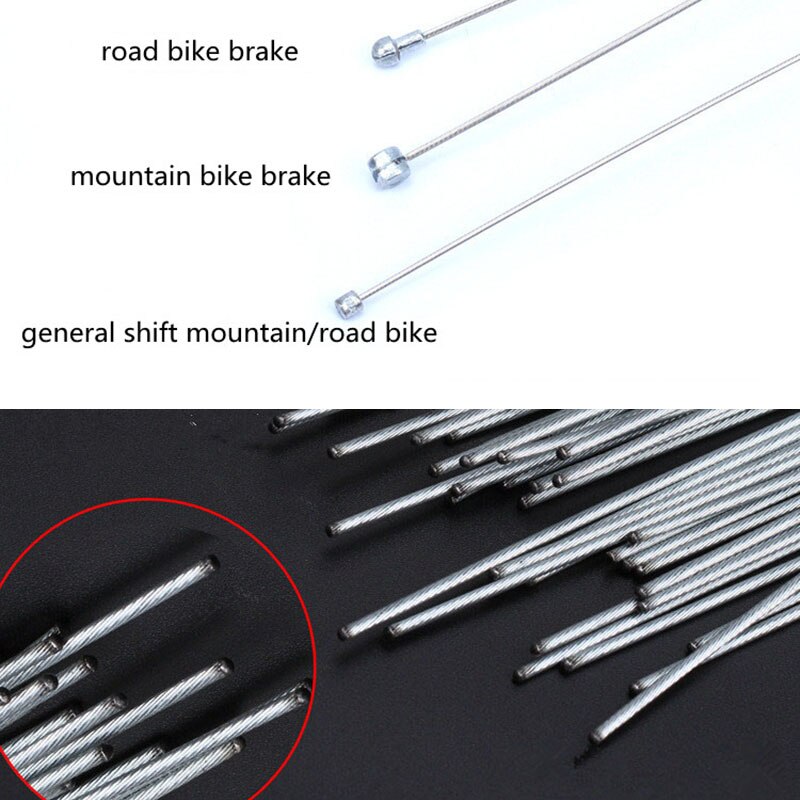 Jeu de câbles intérieurs pour dérailleur avant galvanisé, 100 pièces, pour vélo de route