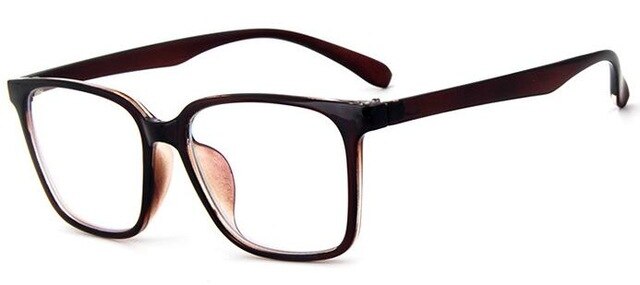 Män kvinnor glasögonbåge svart glasögonbåge vintage fyrkantig klar lins optisk glasögonbåge glasögon: Te