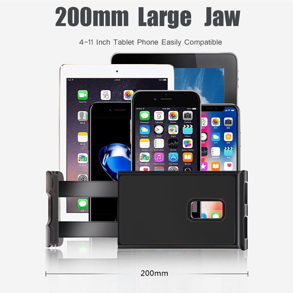 Soporte de coche para Tablet y asiento trasero de 360 grados para iPad Air Mini Pro, soporte de teléfono para el asiento trasero del coche, soporte para Samsug iPhone 11 Pro Max