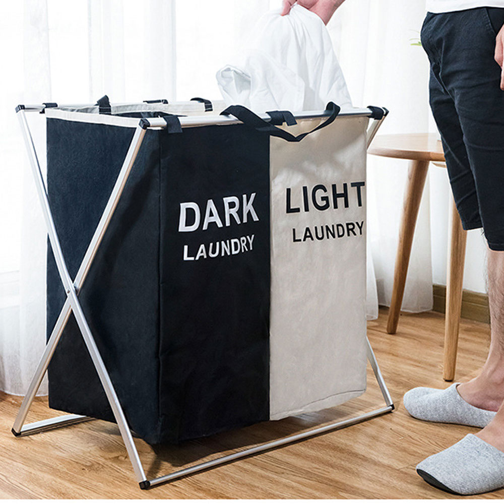 3/2/1 Foldable Girds Laundry Basket Oxford Cloth Dirty Clothes Storage Organizer Laundry Hamper Sorter Washing Laundry Basket