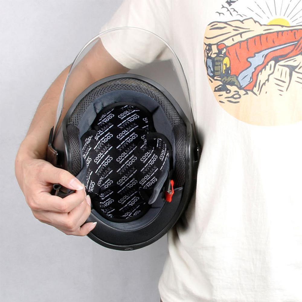 Motorcycle Vehicle Helmet Padding Motorcycle Safety Protection Hat Cap Inner 3D Air Mesh Microfiber Helmet Cooling Pad