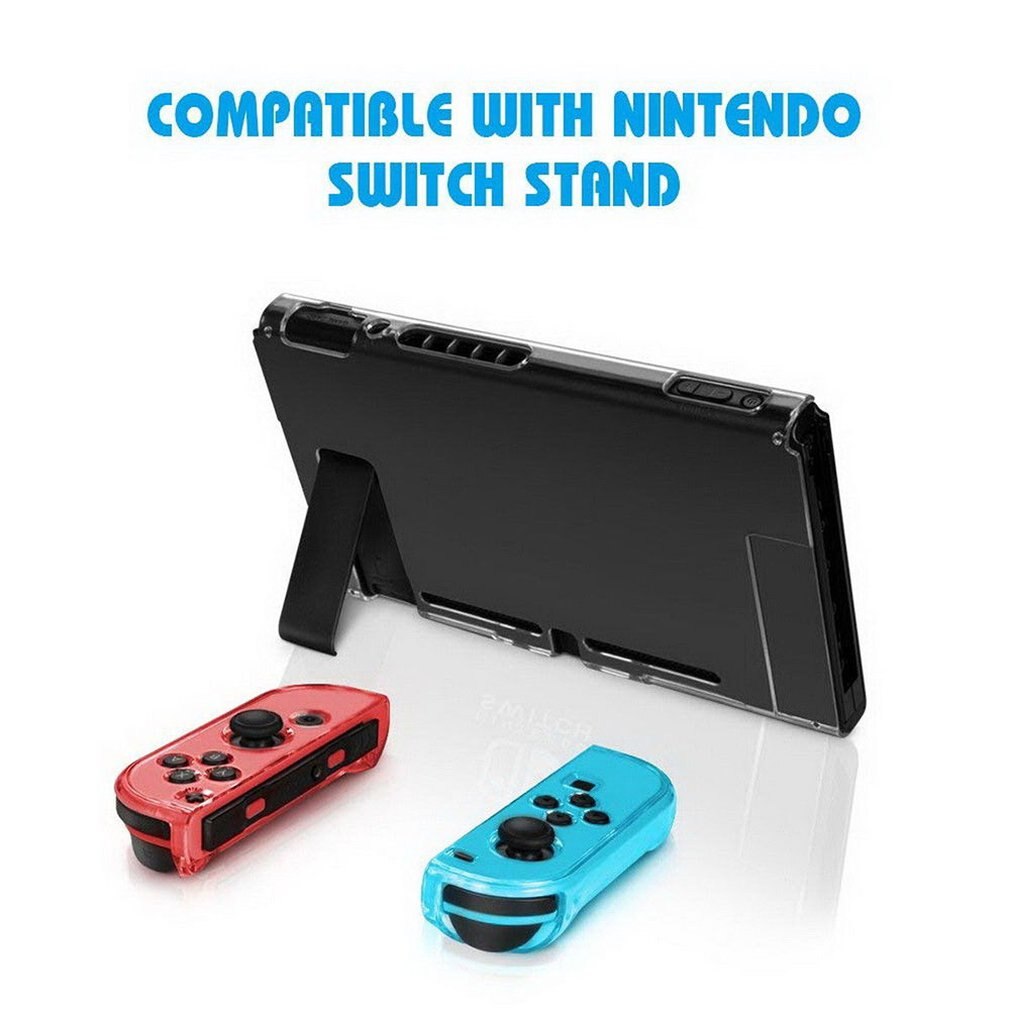 Casos de proteção para computador rígido capa para nintend switch ns nx caso cristal transparente escudo console controlador acessórios com suporte