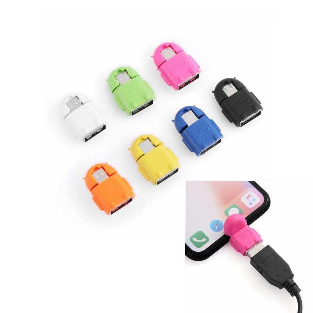Micro USB naar USB 2.0 Mini Robot OTG Adapter Converter Voor Android Telefoon Tablet Muis USB Flash Drives Mobiele Telefoon accessoires