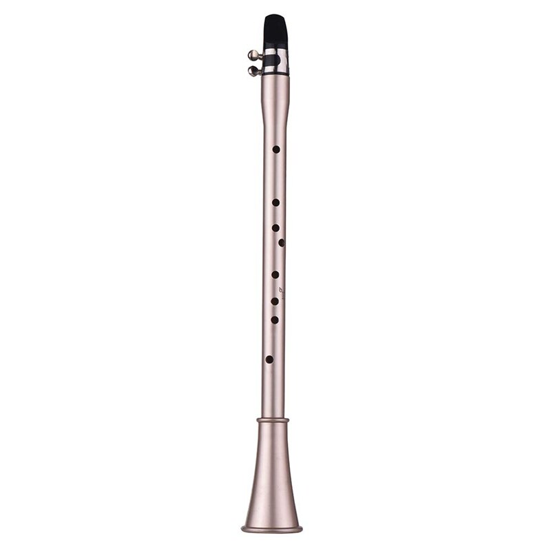 Mini enkel klarinet sax kompakt klarinet-saxofon abs materiale musikalsk blæseinstrument til begyndere med bærepose: E
