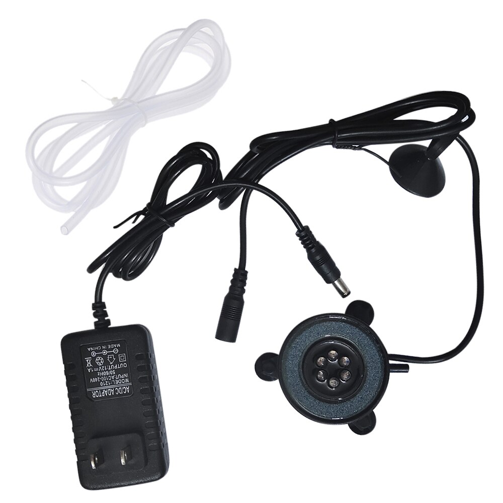 Aquarium Decoratieve Verlichting Ronde Licht Spotlights Vijver Pool Verhogen Zuurstof Aquarium Air Stone Bubble Licht Au/Us/Eu/Uk: US