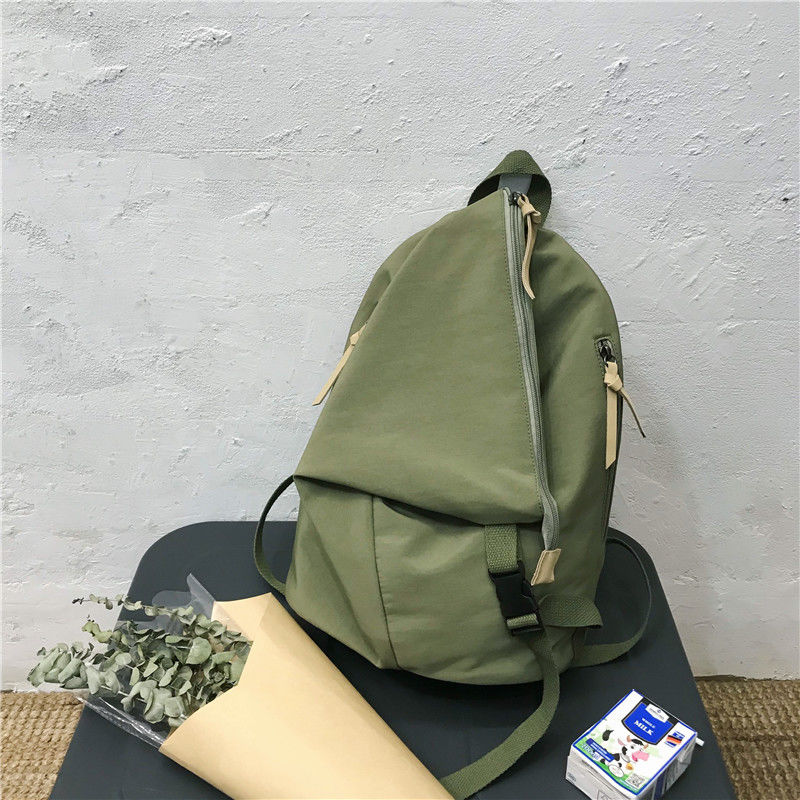 Backpacks Women Nylon Solid Waterproof Unisex Streetwear Hip-hop Simple Korean Ulzzang Harajuku Chic Daily Backpack All-match BF