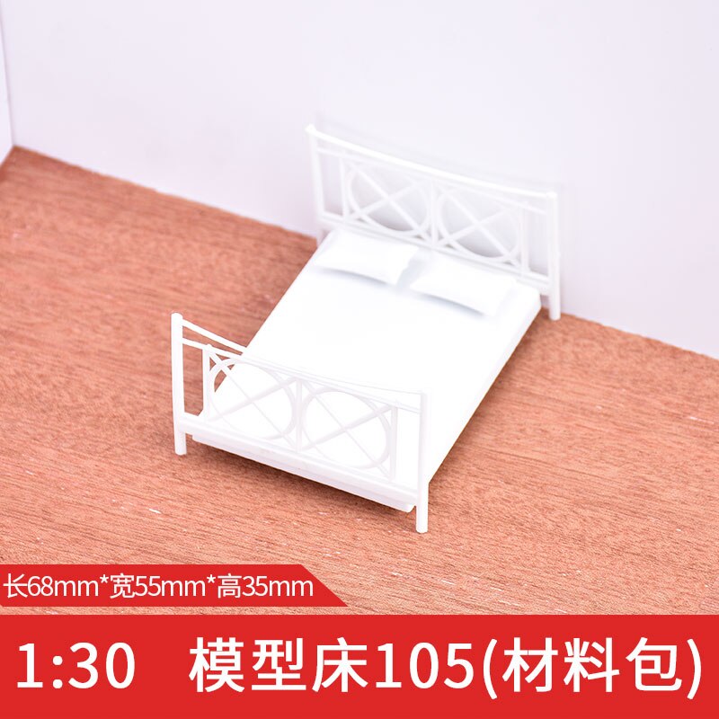 2pcs 1/20 1/25 1/30 scale Dollhouse Letto Modello Mini Mobili In Miniatura FAI DA TE Sabbia Modello Da Tavolo Materiale da costruzione: 68x55x35mm