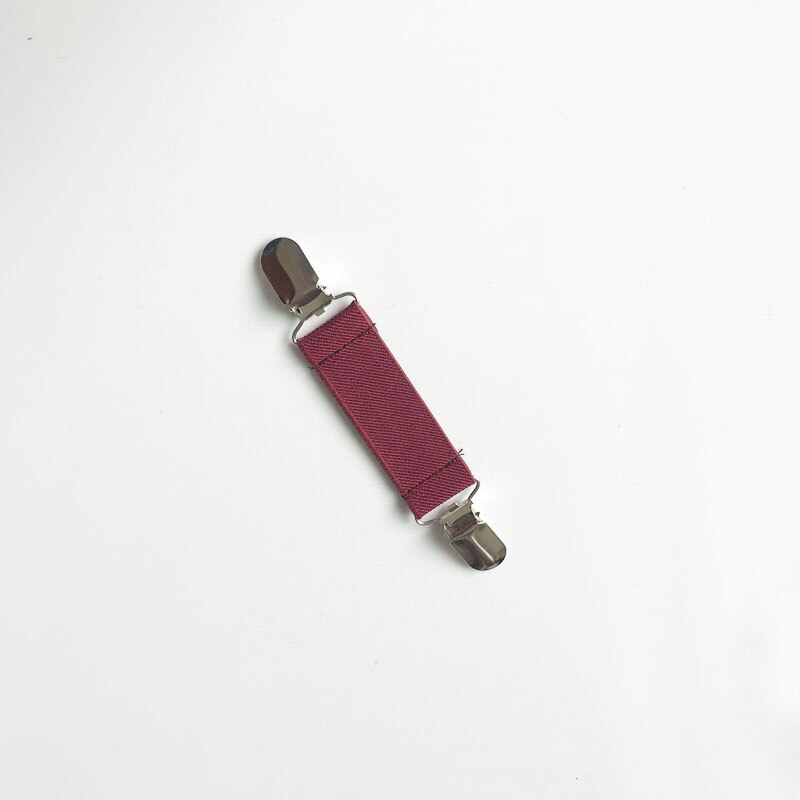 Metal Elastic Dress Pants Clips Non-Slip Garment Waistband Extender Clothes Clip Multifunction For Fixed Bed Sheet Sofa Goloves: wine red