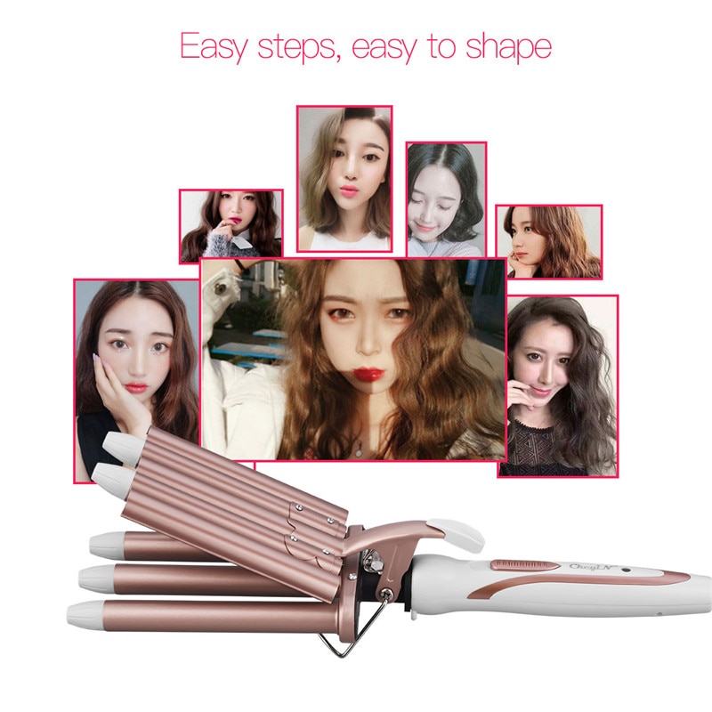 CkeyiN 5 Barrels Hair Curler Ceramic Negative Ion Curling Iron Electric Waver Fast Heating 16MM Hair Stying Tool
