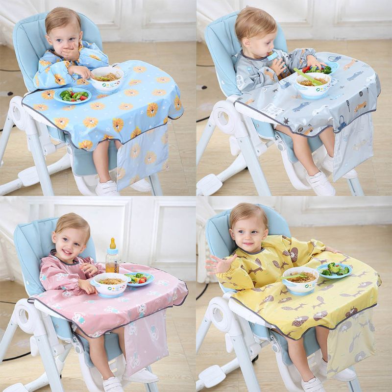 Neugeborene Lätzchen Tisch Abdeckung Baby Esszimmer Stuhl Kleid Wasserdicht Speichel Handtuch Rülpsen Schürze Lebensmittel Fütterung Zubehör