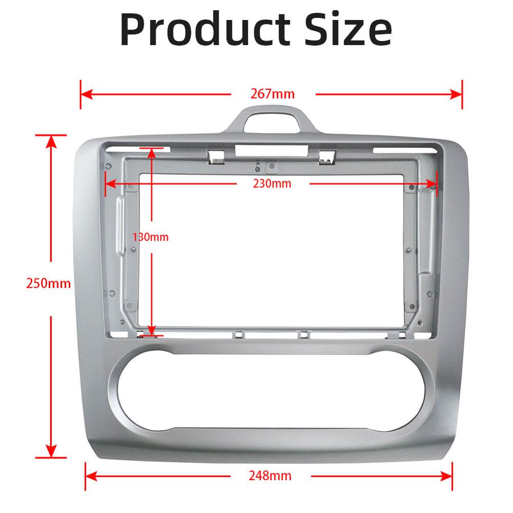 2 Din Car DVD Radio Frame for Ford Focus Stereo Panel Dash Mount Double Din Fascia Install Kit Refit F